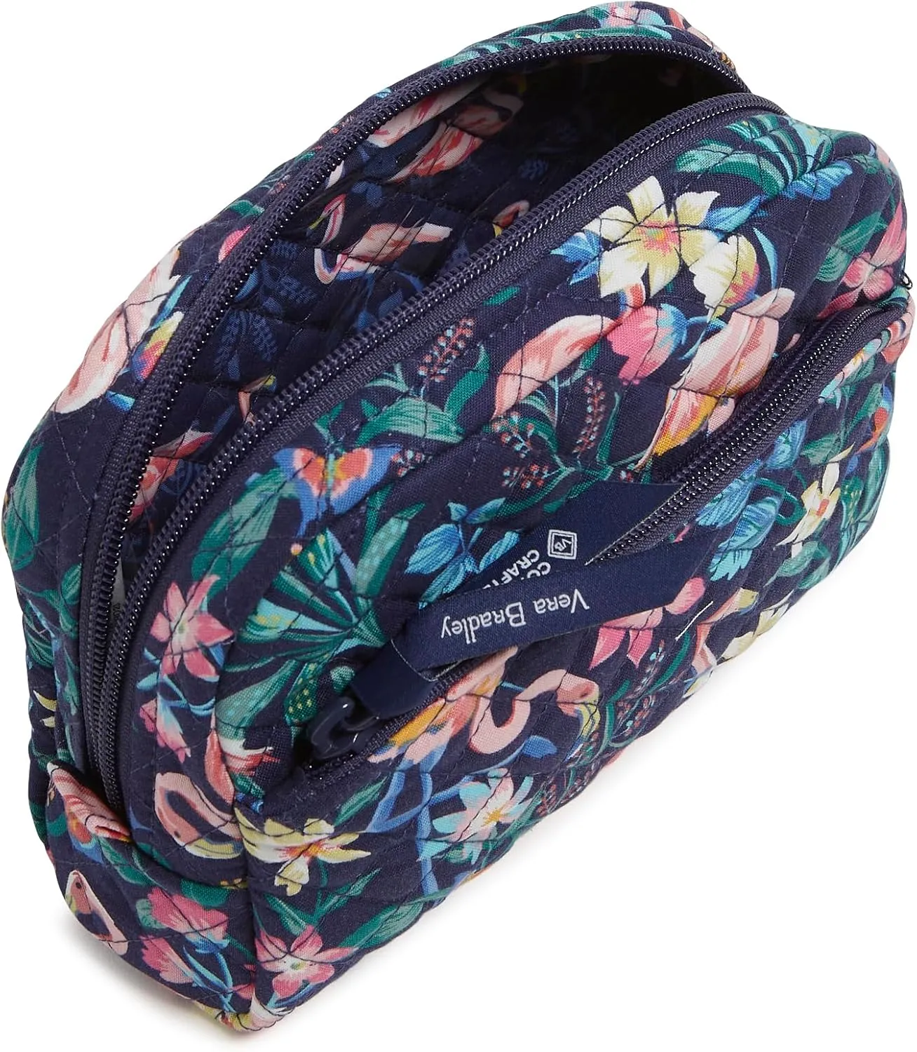 Vera Bradley Women's Iconic Medium Cosmetic, Signature Cotton Makeup Bag