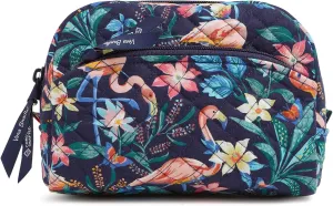 Vera Bradley Women's Iconic Medium Cosmetic, Signature Cotton Makeup Bag