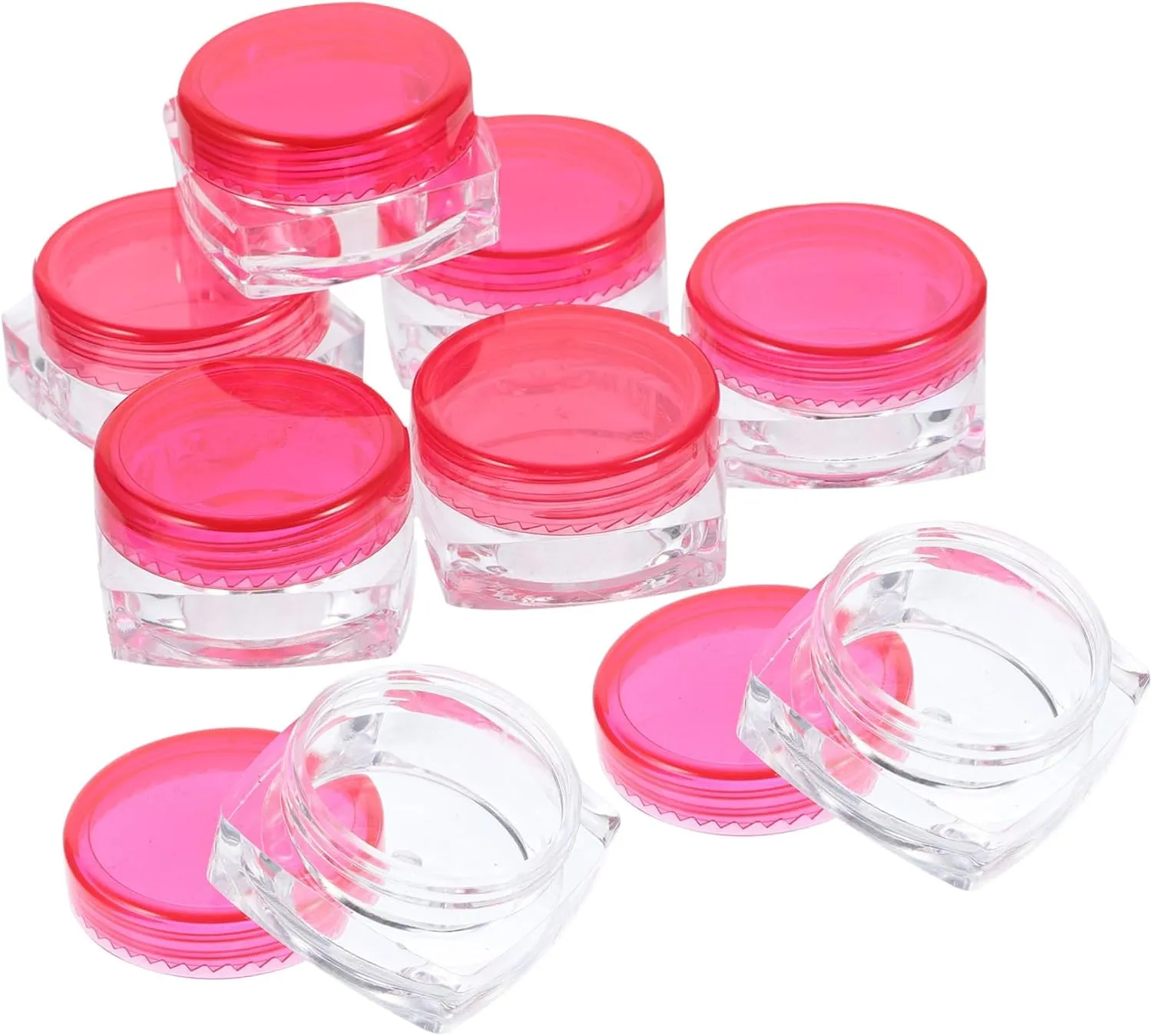 VICASKY 24Pcs Refillable Cream Jars Compact Travel Containers for Lotions and Creams Lightweight Cosmetic Jars for Daily and Travel Use Durable Design for Purse