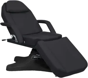 vidaXL Versatile Massage Table - Black, Adjustable, Rotatable, Comfortable Foam-Cushioned, 70.9"x24.4"x(34.1"-46.5"), PVC, Iron, Plywood, Fiber-Reinforced Plastic Material