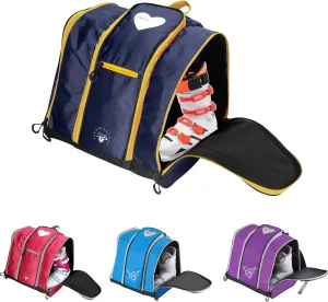 VieGreenleaf Kids Toddler Rollerblade, Skate, Snowboard Boot Backpack with Helmet, Gloves, Snacks - Perfect for Ski, Snowboard, Skate, Outdoor Activities or Air Travel (Blue Marine)