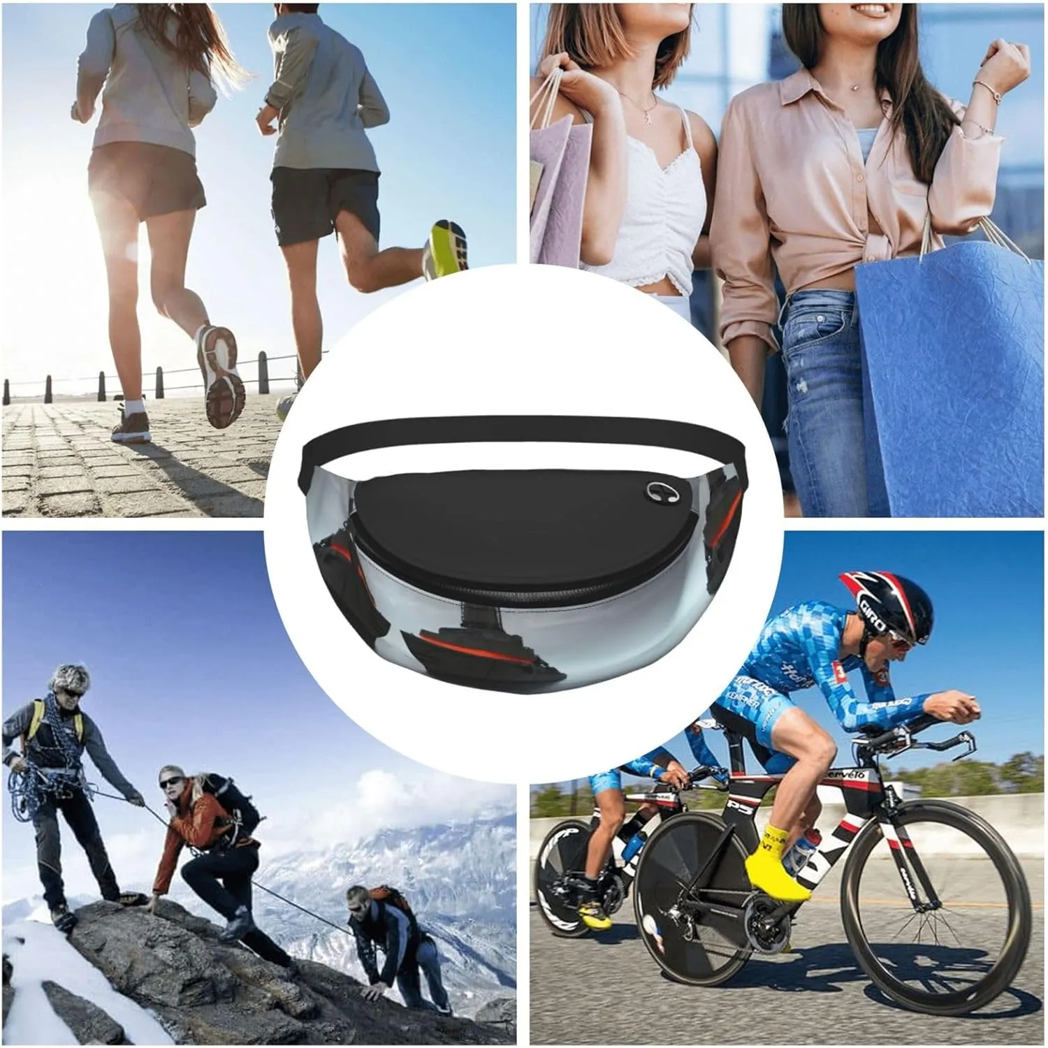 Waist Packs For Men & Women, Fashion Sling Pack With Adjustable Belt For Travel Sports Running.Giant Nuclear Ship 1 Print