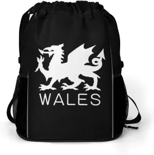 Wales Welsh Flag Gym Bag Workout Gym Backpack with Shoe Compartment Sports Bags for Women Men
