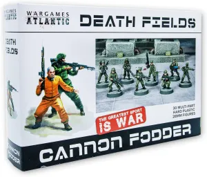 Wargames Atlantic Death Fields - Cannon Fodder (30 Figures) Multi-Part Hard Plastic (HIGH Impact POLYSTYRENE) 28MM Figures…