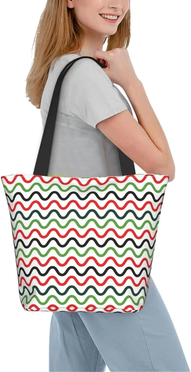 Watermelon Watermelon Seeds Women's Tote Bag Lightweight Shopping Handbag Travel Shoulder Bag With Zipper