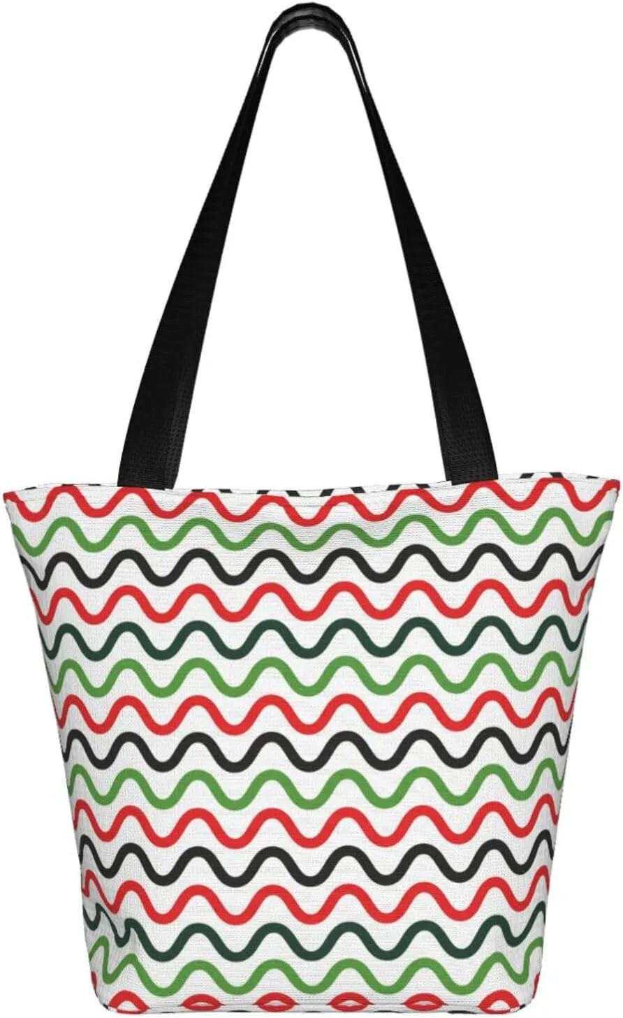 Watermelon Watermelon Seeds Women's Tote Bag Lightweight Shopping Handbag Travel Shoulder Bag With Zipper