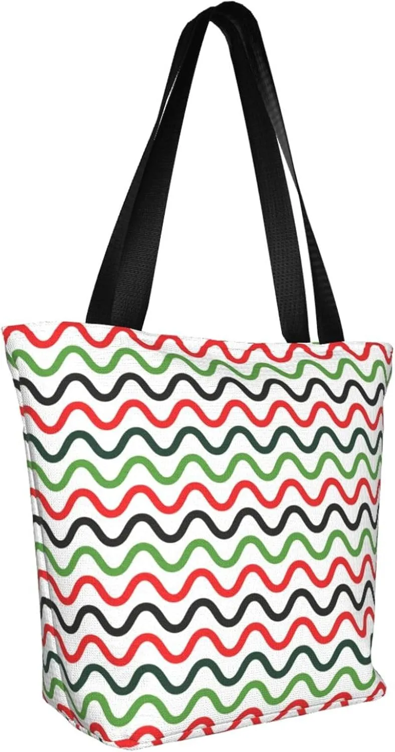 Watermelon Watermelon Seeds Women's Tote Bag Lightweight Shopping Handbag Travel Shoulder Bag With Zipper