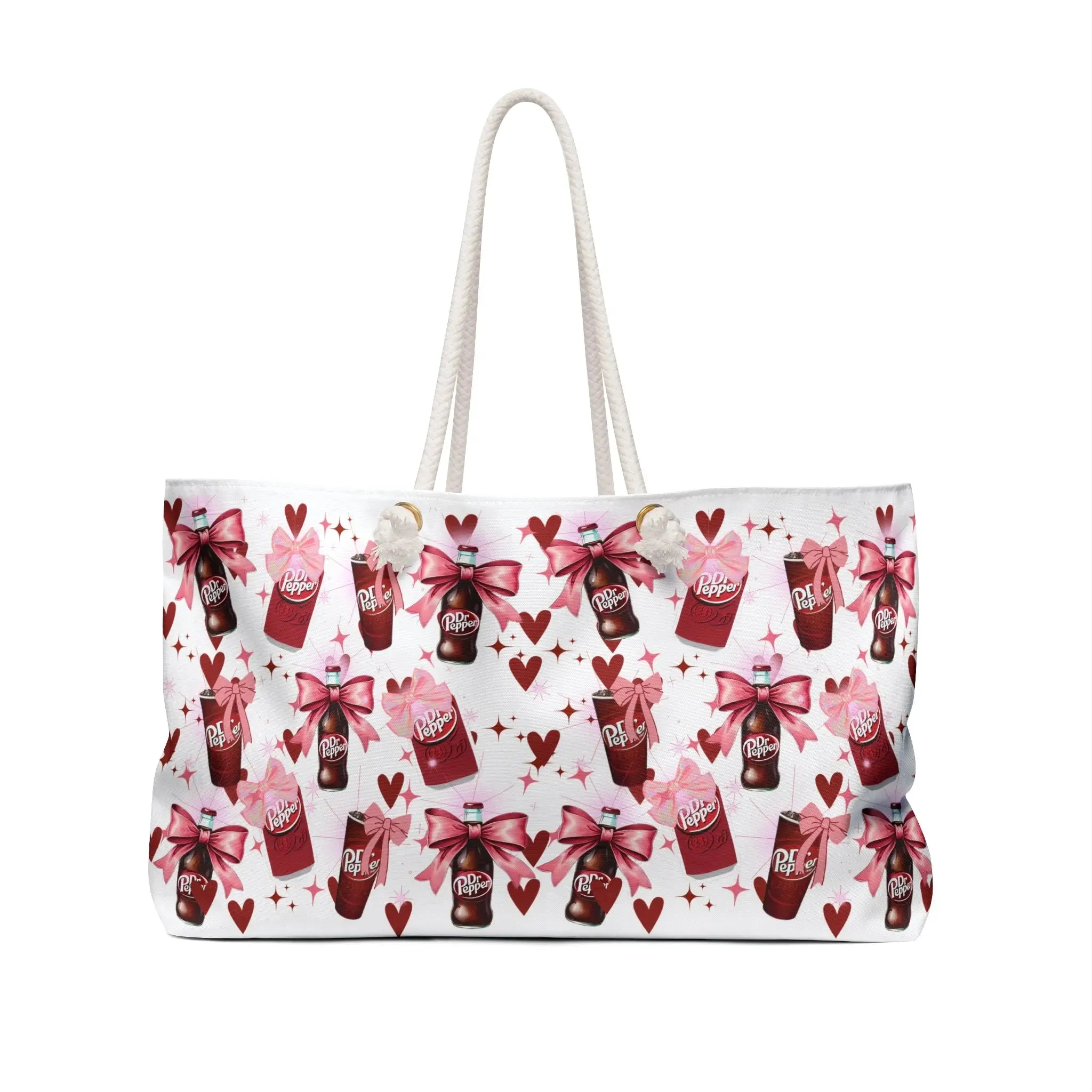 Weekender Bag - Dr. Pepper Coquette Bow Print
