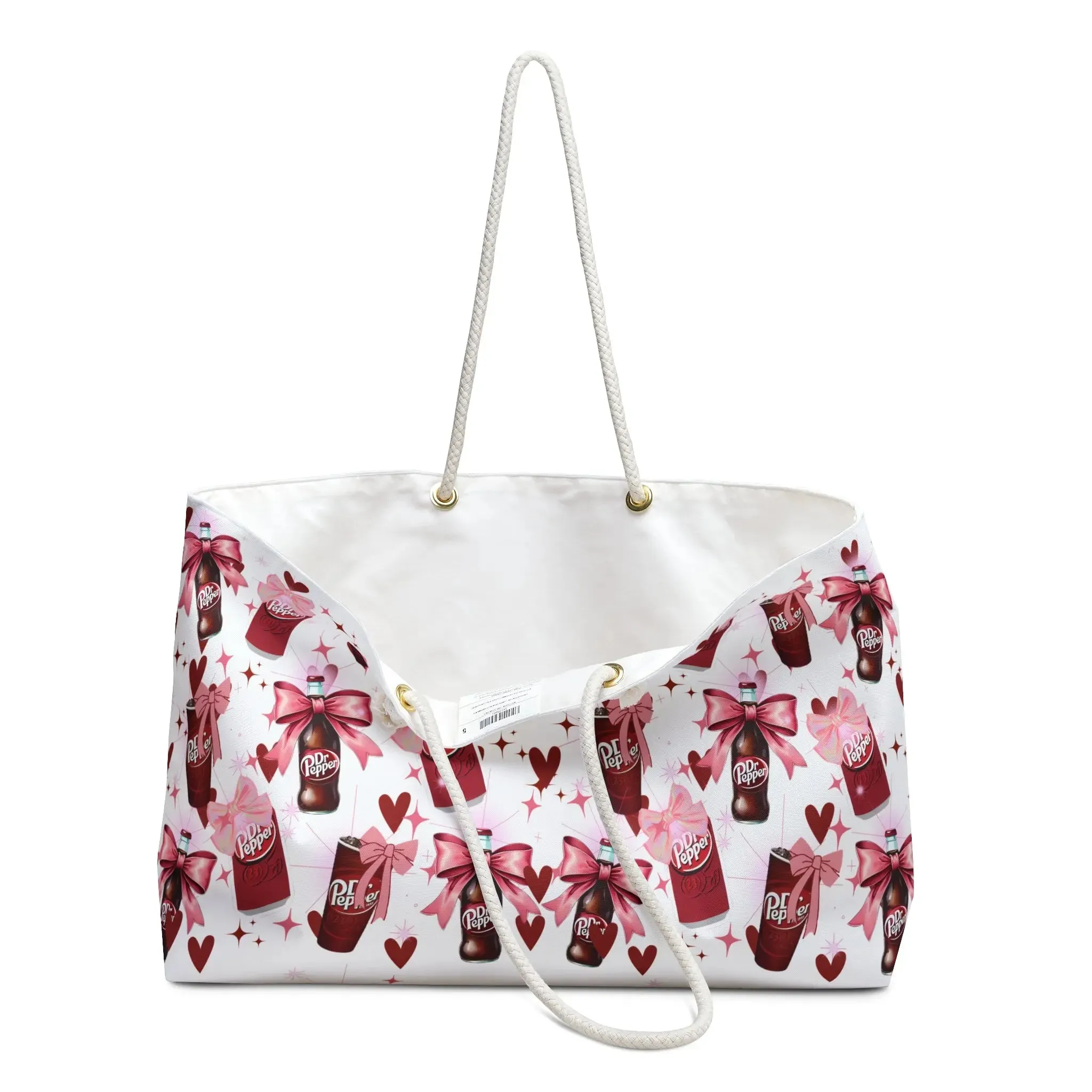 Weekender Bag - Dr. Pepper Coquette Bow Print