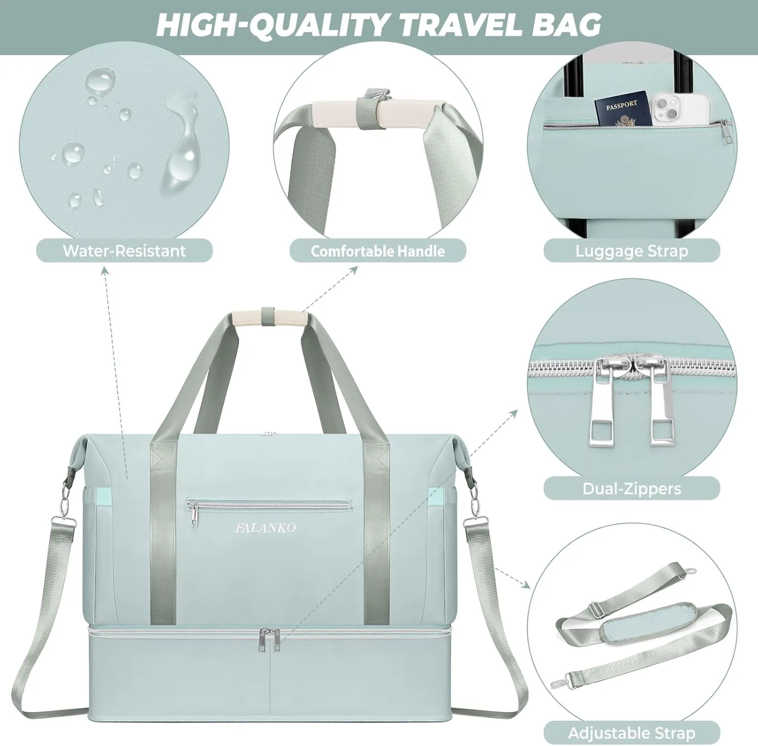Weekender Bags for Women,Extra large 66L Expandable Travel Duffel Bag with Shoe Compartment,Toiletry Bag,Overnight Bag with Waterproof Pocket,USB Charging,Carry On Backpack for Gym,Hospital,Beach
