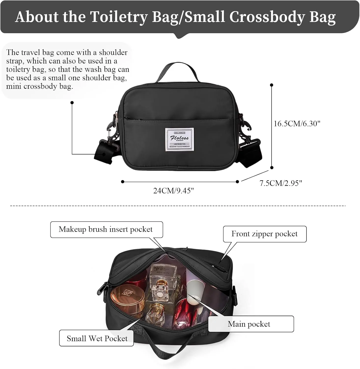 Weekender Bags for Women,Personal Item Travel Bag with Shoes Compartment,Overnight Travel Duffel Bag with Toiletry Bag