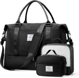 Weekender Bags for Women,Travel Duffel Bags with Shoe Compartment & Wet