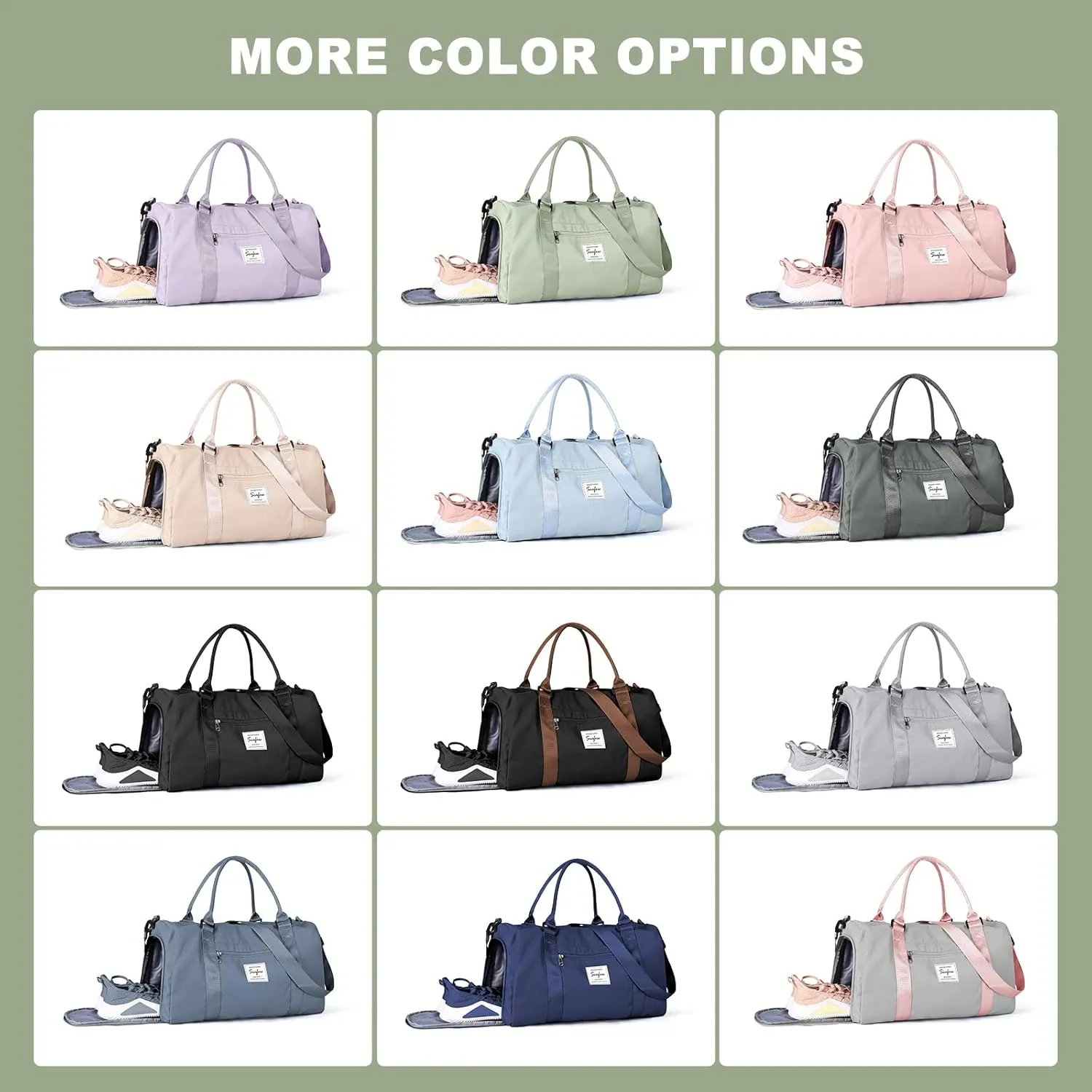 Weekender Duffel Bags for Women Men, Travel Totes Bag for Airplane, Cute Sports Gym Dance Overnight Luggage Bag with Wet Pocket Shoe Compartment, Carry On Hospital Bag for Labor and Delivery