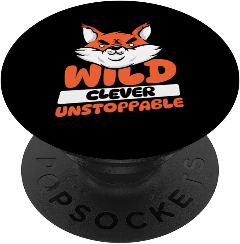 Wild Clever Unstoppable Red Fox Canidae Caninae Fox PopSockets Standard PopGrip