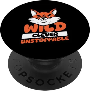 Wild Clever Unstoppable Red Fox Canidae Caninae Fox PopSockets Standard PopGrip