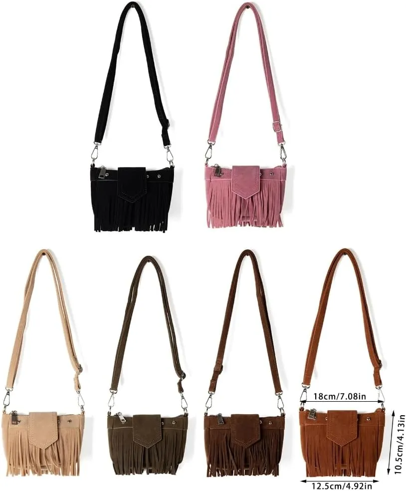 Women Bag Korean Styles Crossbody Bag Retro Shoulder Bag Shopping Bag Tassels Messenger Bag for Everyday