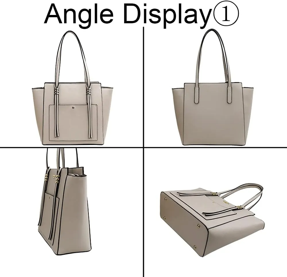 Women Fashion Handbags Tote Bag Shoulder Bags Wallet Messenger Bag for Ladies 3 Pcs Set