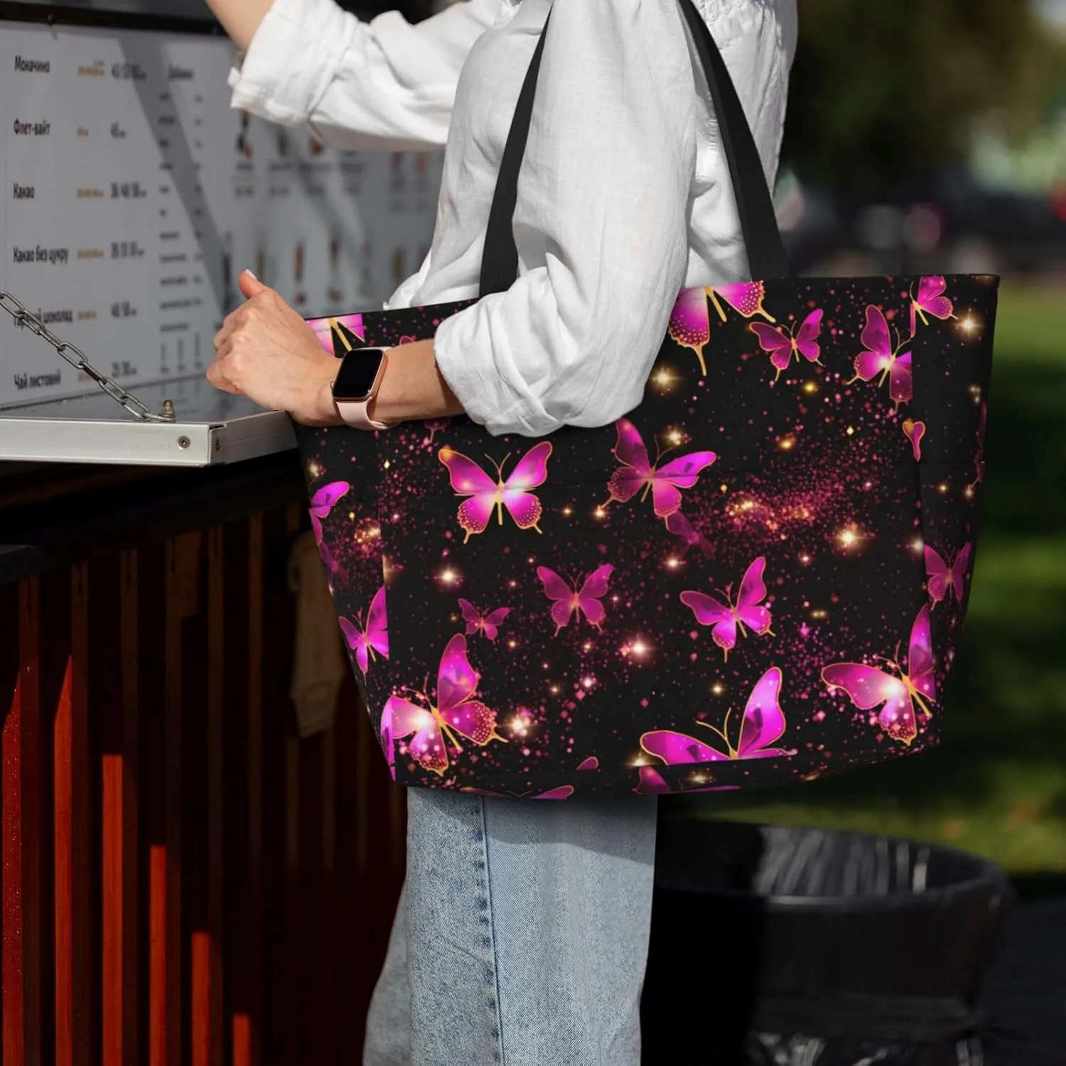 Women Large Beach Bag Travel Weekender Foldable Tote Bag for Pool Beach Vacation Gym