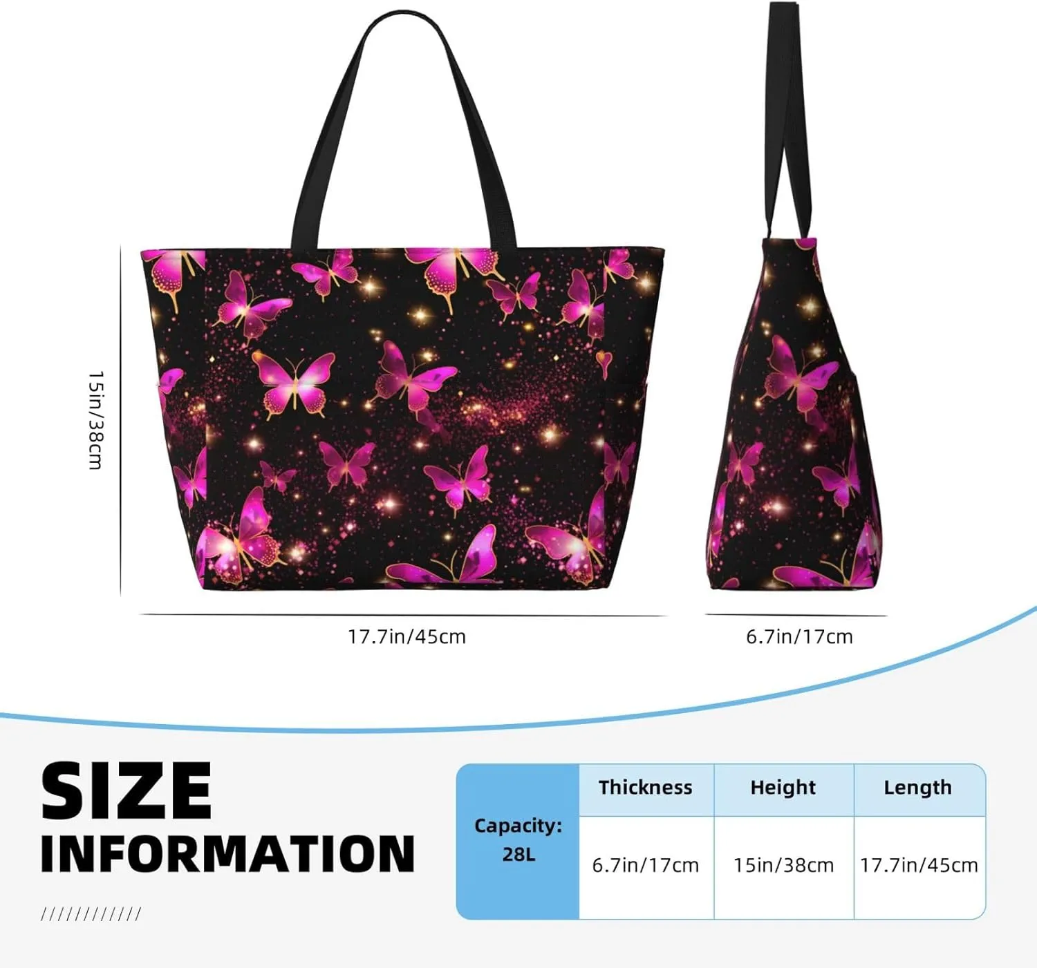 Women Large Beach Bag Travel Weekender Foldable Tote Bag for Pool Beach Vacation Gym