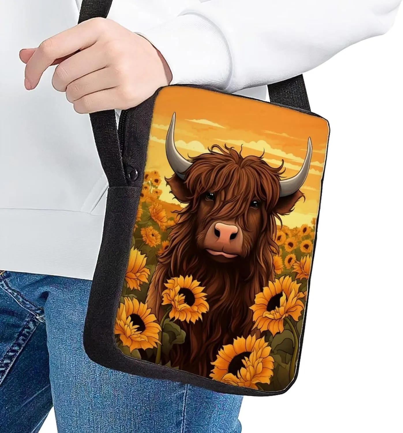 Women Men Small Crossbody Bag Messenger Purse for Traveling Shopping