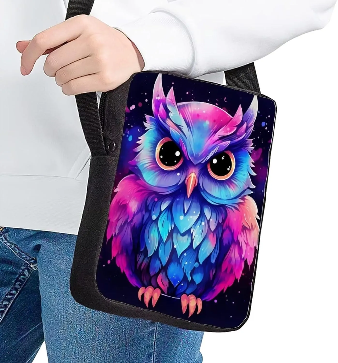 Women Men Small Crossbody Bag Messenger Purse for Traveling Shopping