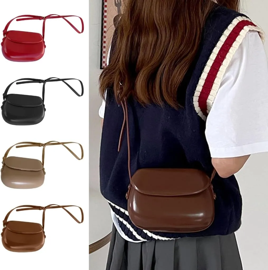 Women PU 1eather Shoulder Bag Crossbody Bag Korean Style Messenger Bag for Daily