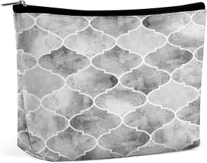 Women PU Leather Cosmetic Bag, Makeup Case Purse Holder Zipper Pouch Handbag Organizer Toiletry Storage 6.8x5.9x2.3 in