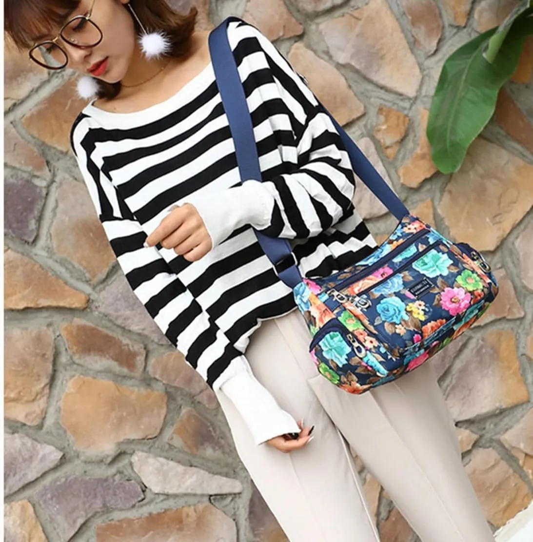 Women Shoulder Handbag Multi Pocket Bag Ladies Crossbody Purse Messenger Bag Top Tote Satchel