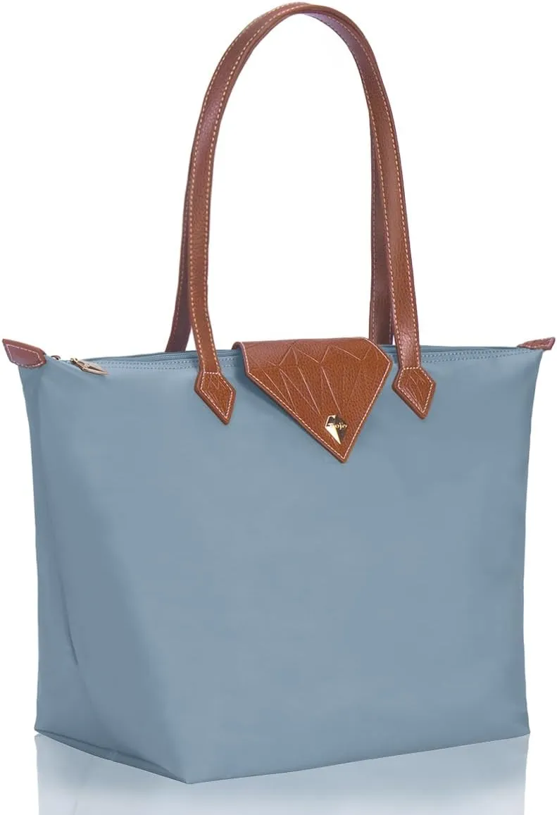 Women Tote Bag,Stylish Waterproof Nylon Ladies Shoulder Bag, Folding Beach Travel Bag for Work,Shopping, Large