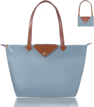 Women Tote Bag,Stylish Waterproof Nylon Ladies Shoulder Bag, Folding Beach Travel Bag for Work,Shopping, Large