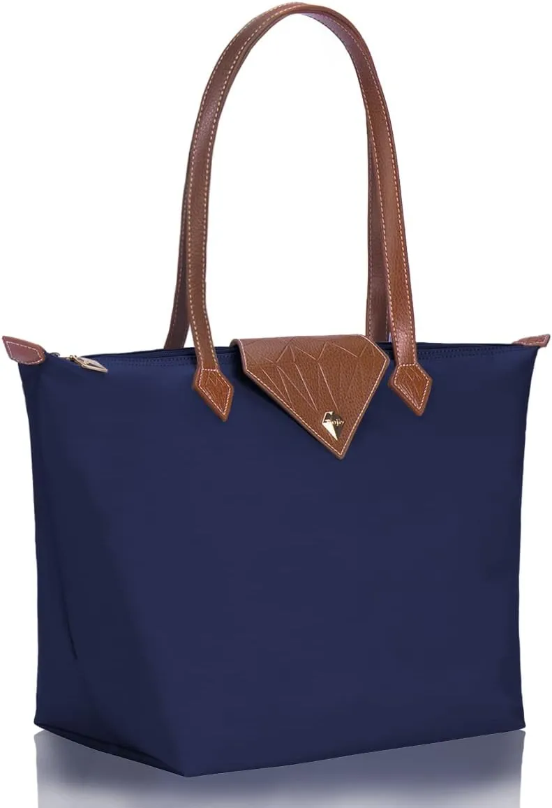 Women Tote Bag,Stylish Waterproof Nylon Ladies Shoulder Bag, Folding Beach Travel Bag for Work,Shopping, Large