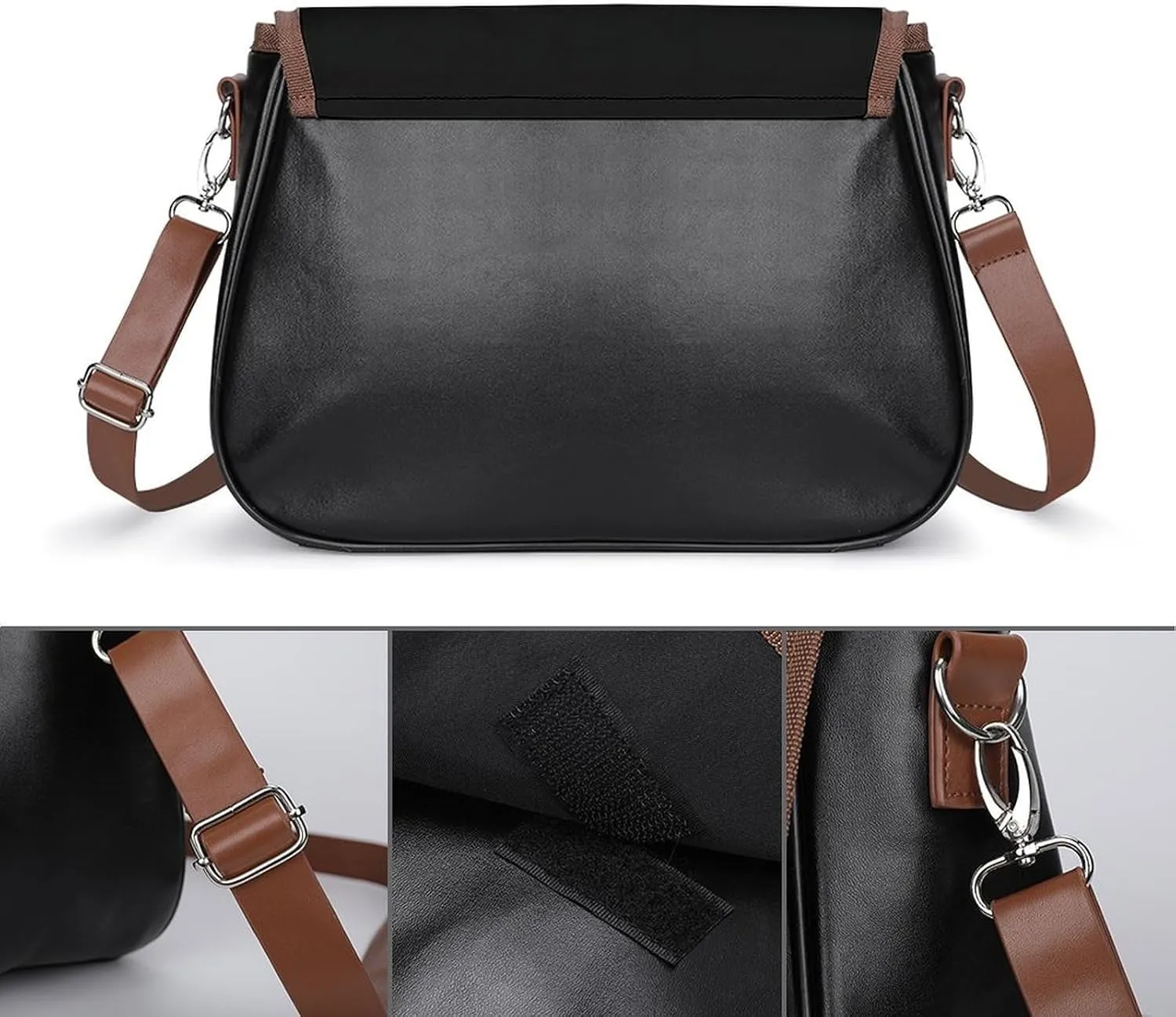 Womens Casual Crossbody Bag, Small PU Leather Shoulder Bag Travel Messenger Bags