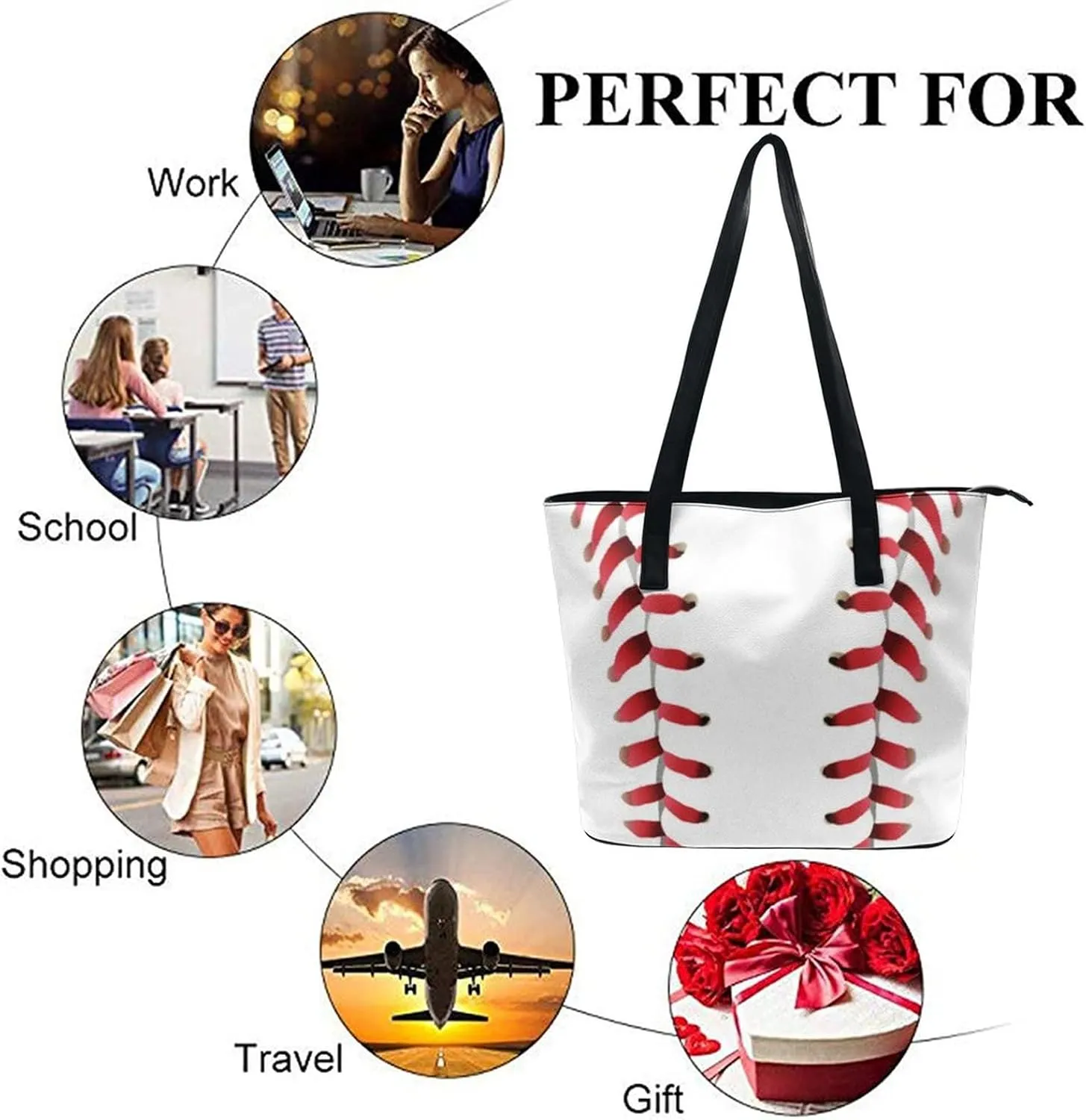 Women's Leather Large Capacity Work Tote Bags Handbags Big Commuter Bag