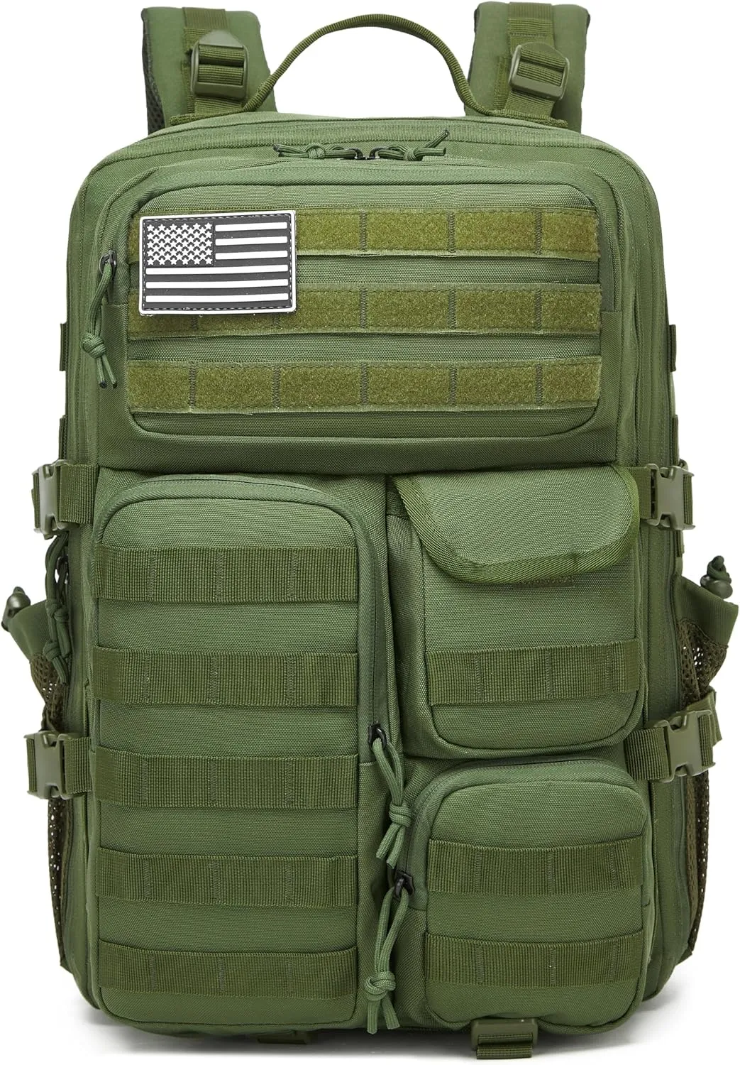 Wotony Tactical Backpack - Military waterproof backpack with multiple pockets and tactical gear for the outdoors (army green, 45L)