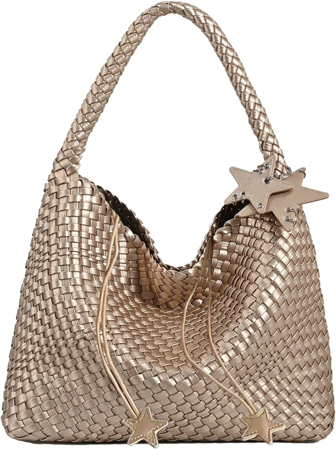 Woven Tote Bag for Women, Shoulder Handbags, Beach Hobo, Handwoven Satchel Underarm Bag, Top-Handle Bag With Purses