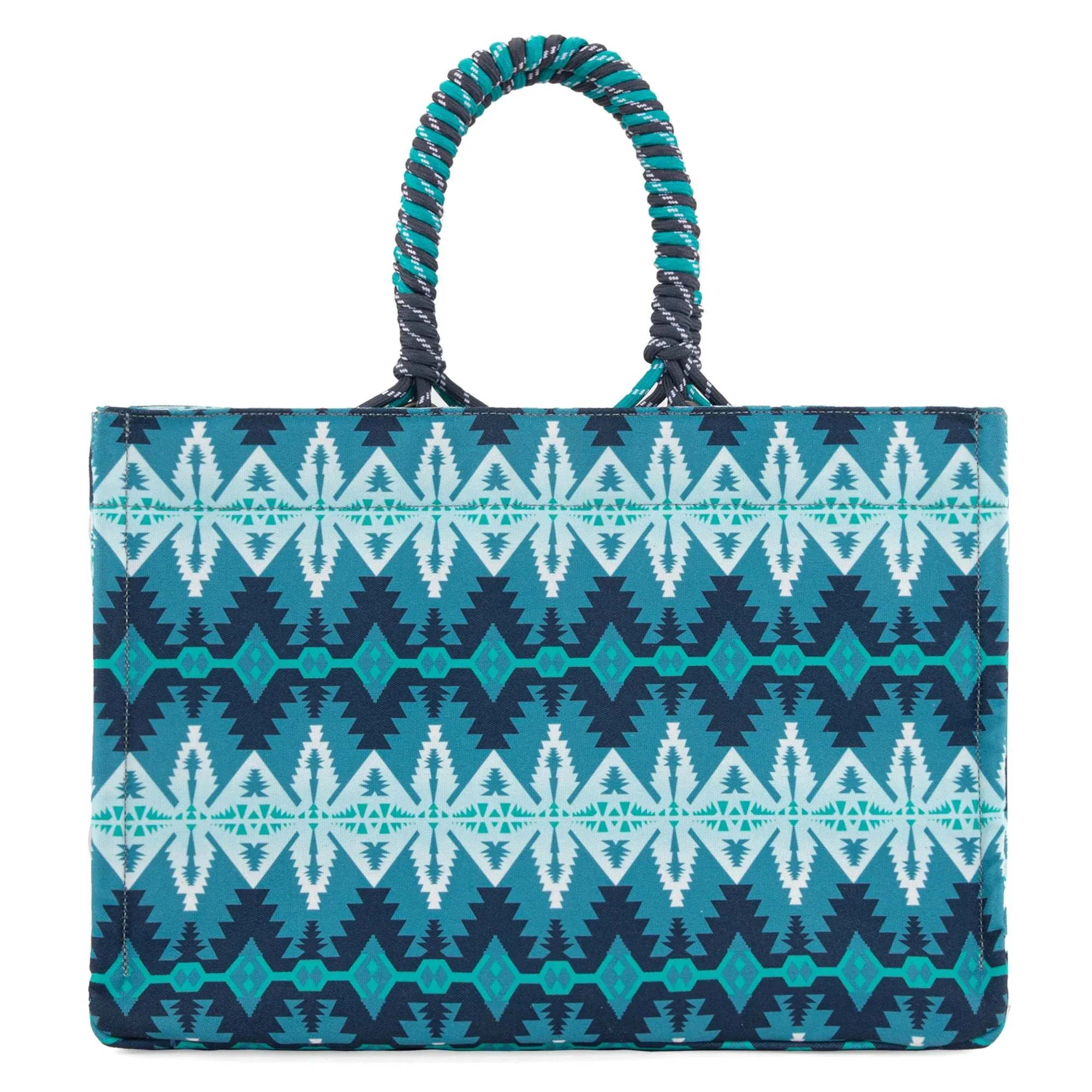 Wrangler Southwestern Print Dual Sided Print Canvas Wide Tote Jean