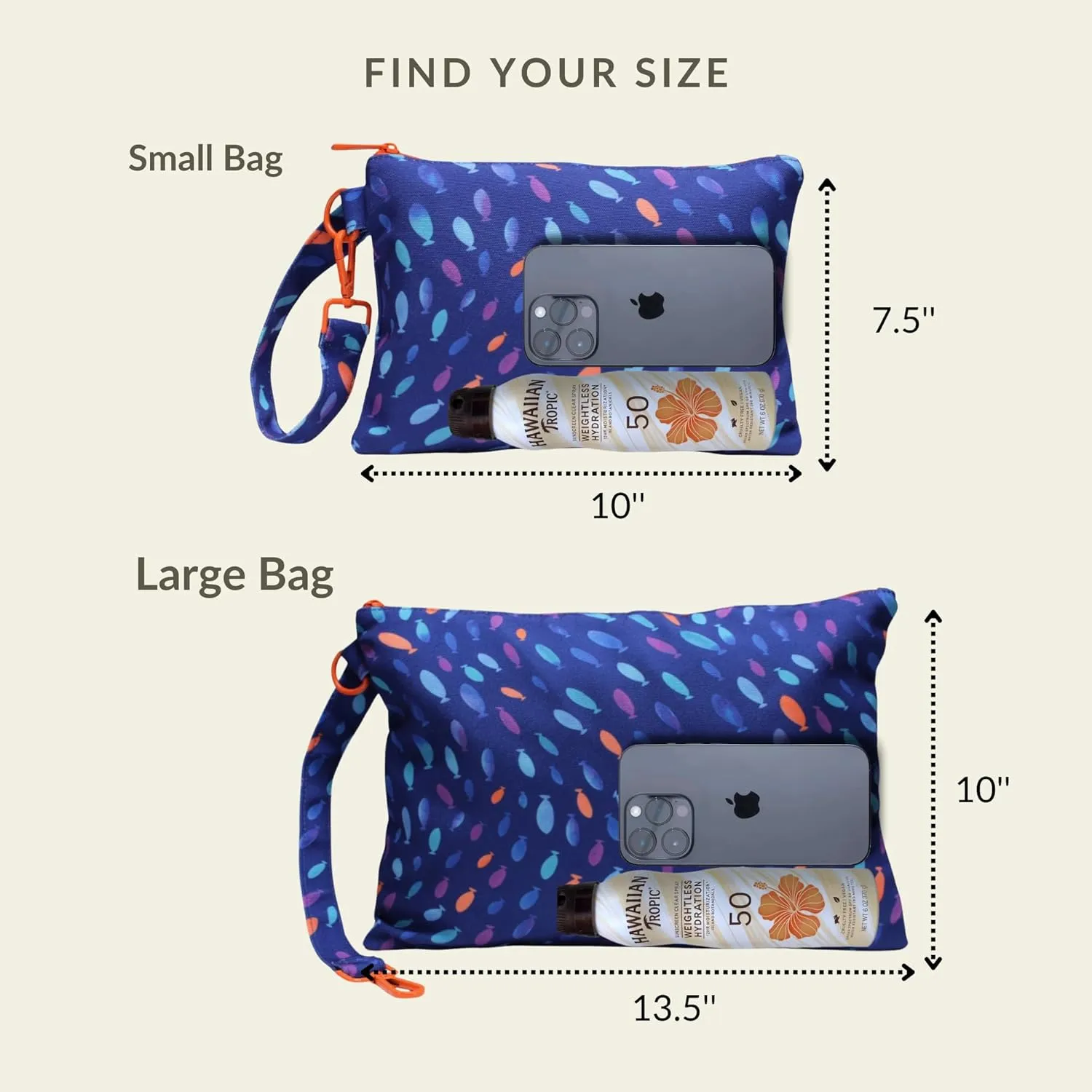Wristlet Bag, Convenient Buckle Loop Strap, Ample Storage, Eco Fabric, Everyday Travel Vacation Accessory