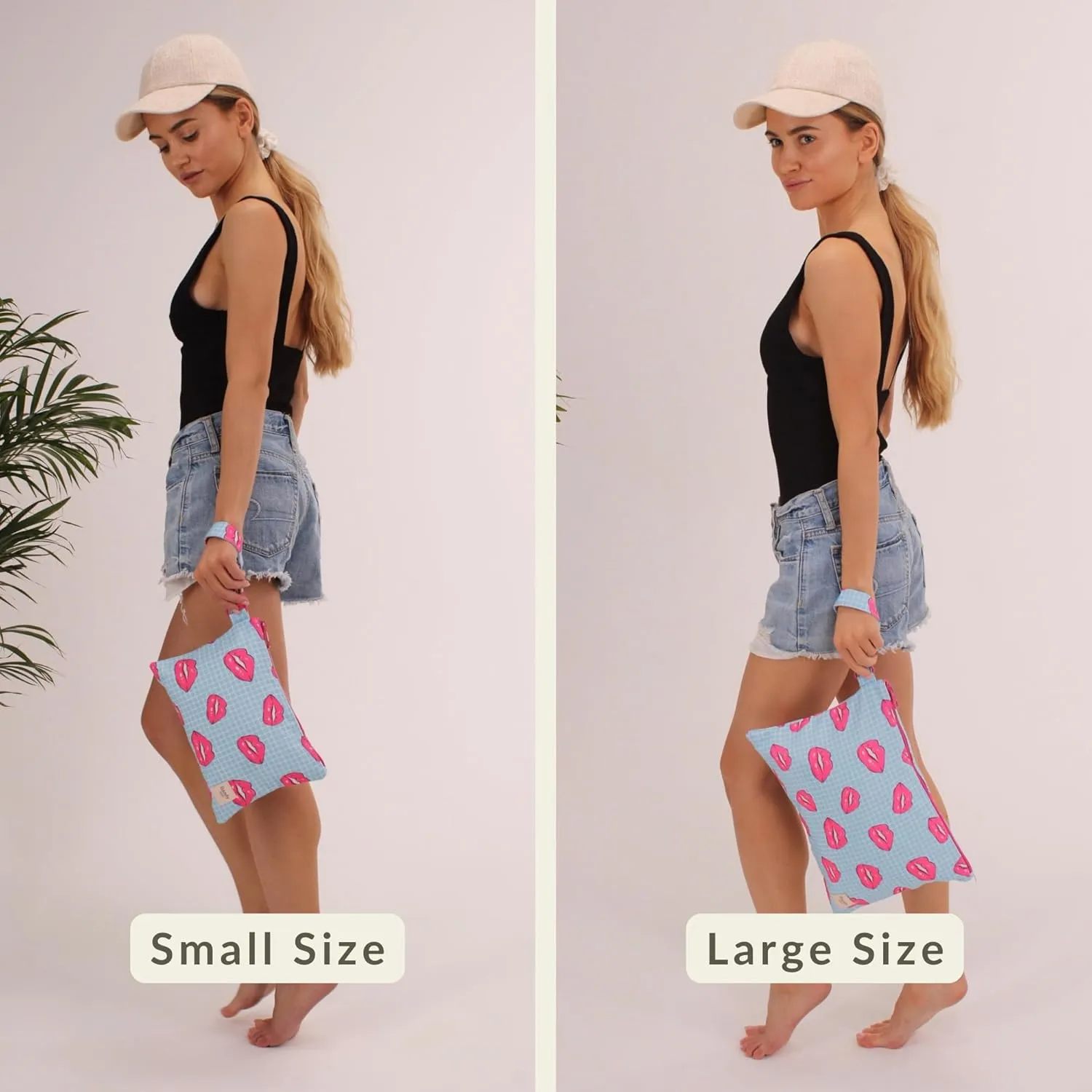 Wristlet Bag, Convenient Buckle Loop Strap, Ample Storage, Eco Fabric, Everyday Travel Vacation Accessory