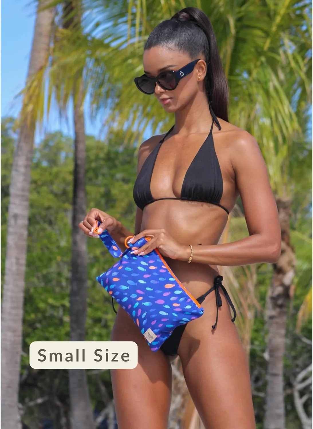 Wristlet Bag, Convenient Buckle Loop Strap, Ample Storage, Eco Fabric, Everyday Travel Vacation Accessory