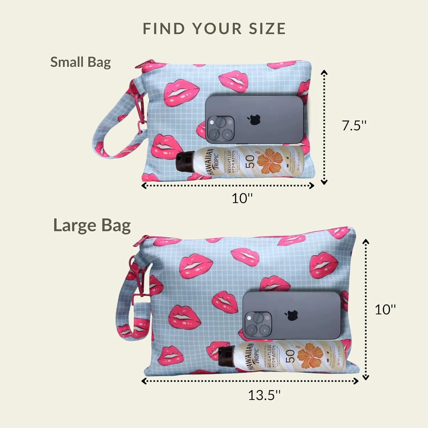 Wristlet Bag, Convenient Buckle Loop Strap, Ample Storage, Eco Fabric, Everyday Travel Vacation Accessory