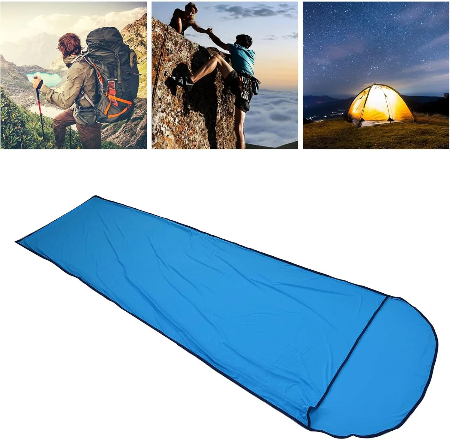 XPSSJMU Sleeping Bag Liner Portable Multifunctional Elastic Sleeping Sack Liner for Backpacking Hotel Hostels Traveling