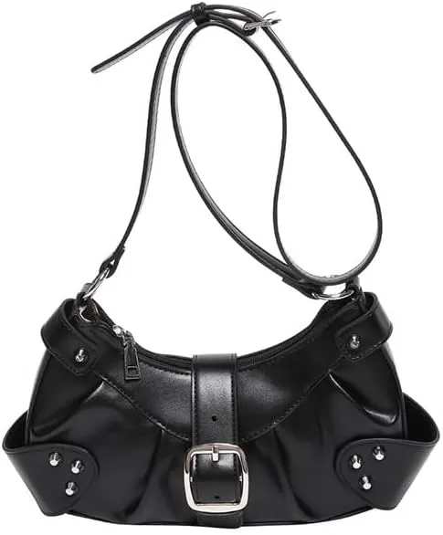 Y2k Purse Crossbody Bag for Women, Cute Chic Shoulder Bag Aesthetic Cross Body Purse Sling Purse Coquette Streetwear (black)
