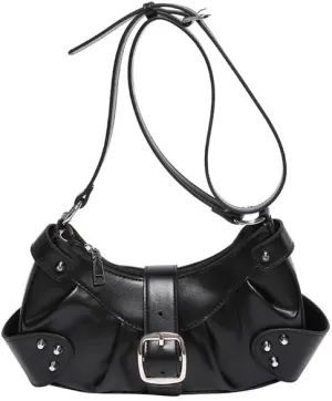 Y2k Purse Crossbody Bag for Women, Cute Chic Shoulder Bag Aesthetic Cross Body Purse Sling Purse Coquette Streetwear (black)