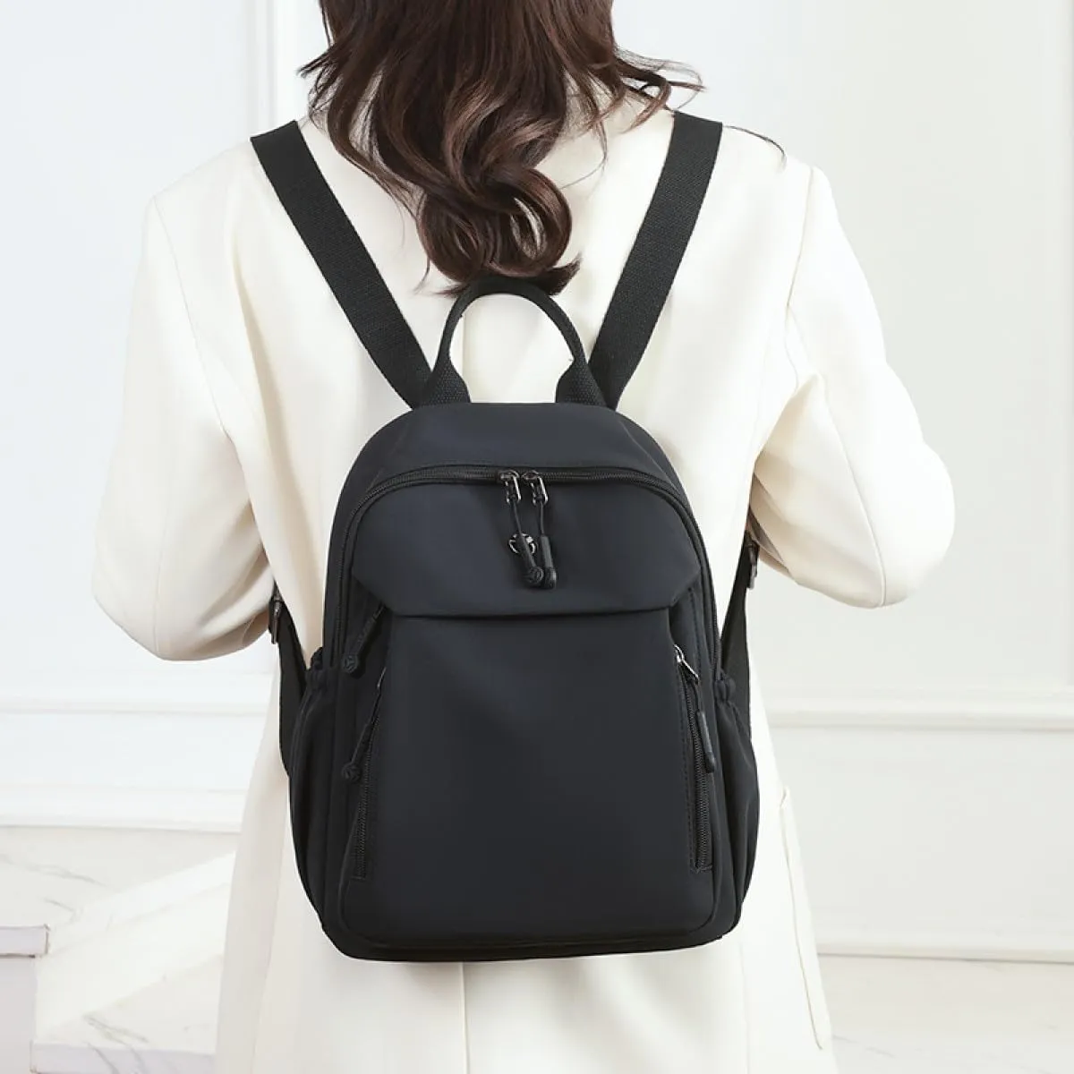 YANAER Mini Backpack for Women Small Backpack Lightweight Purse Cute Stylish College Bookbag Casual Daypack Work Travel PartyBlack