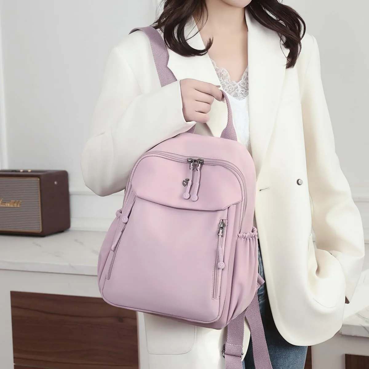 YANAER Mini Backpack for Women Small Backpack Lightweight Purse Cute Stylish College Bookbag Casual Daypack Work Travel PartyCaramel