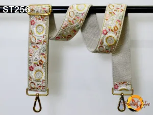 Yellow Sling Bag Strap Crossbody Strap Purses Handbag Embroidered Boho Bag Strap Floral Embroidery Replacement Strap Boho Guitar Strap