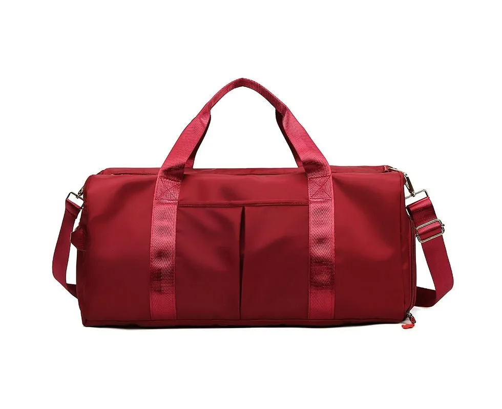 Yoga Gym Sport Duffel Bags Tote Bag Gym Bags Overnight Bag Weekender Bag,Red