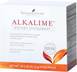 Young Living AlkaLime Stick Packs | 30 ct | Vitamin & Mineral Supplement | Digestive Wellness | Gentle on The Stomach | Infused with Calcium, Potassium, & Sodium