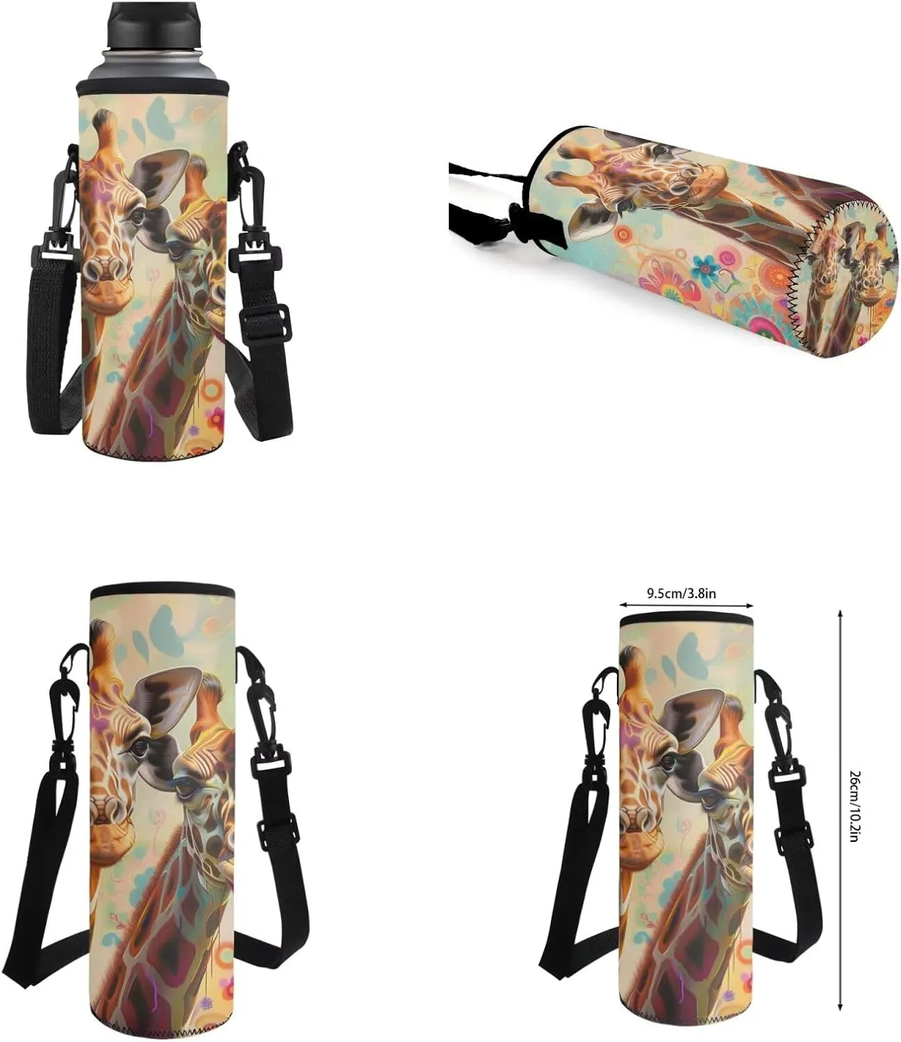 Ystardream 7th Grade Backpack Girl Backpack And Lunch Box Set Kids Art Giraffe Girls Backpack Purse for Women Elementary School Bookbag with Pencil Case Rucksack for Teens Child Back To School