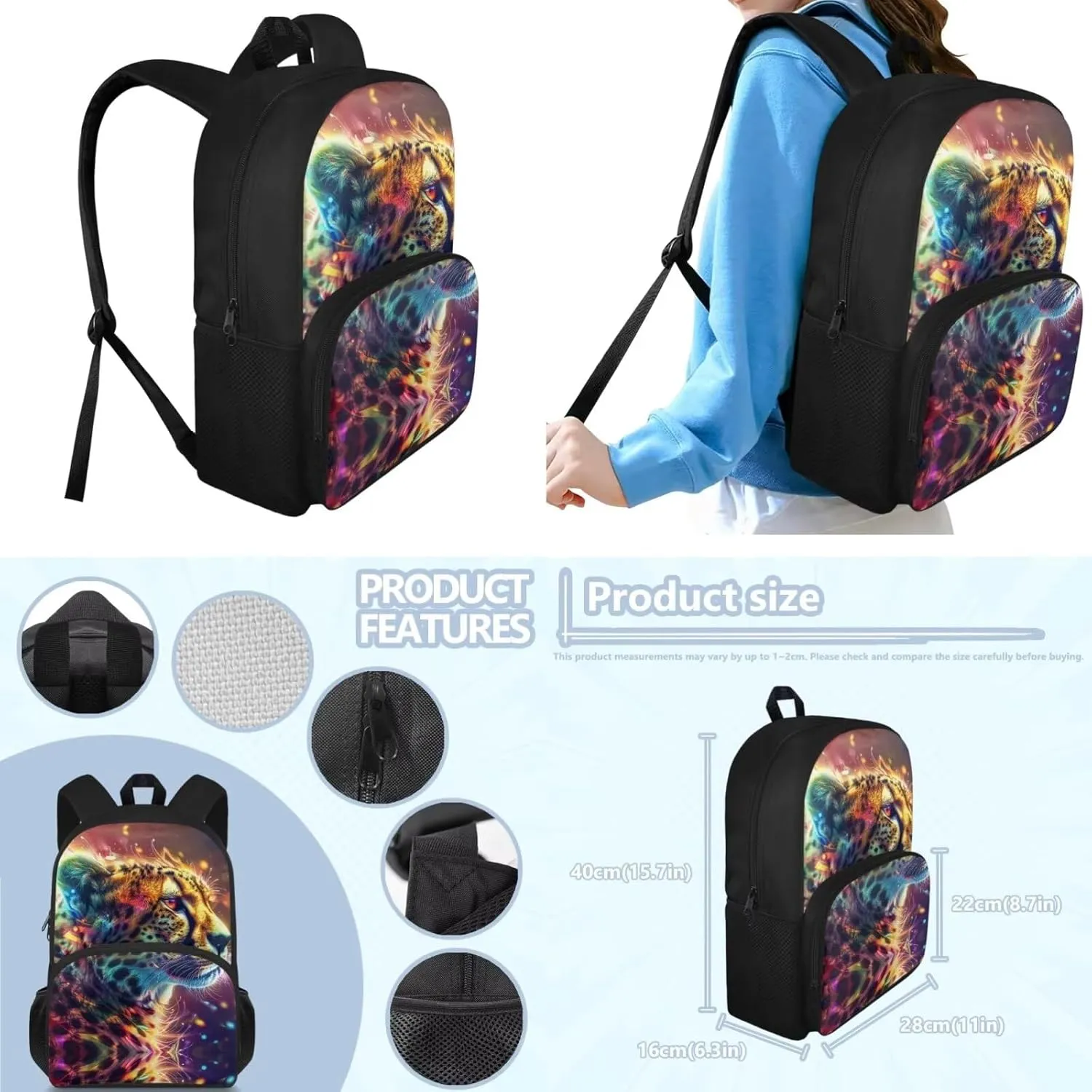 Ystardream Corgi Backpack for Boys 10-12 Kids Backpack with Lunch Box Pencil Box Portable Student Backpack for Teenagers Primary School Backpack for School Travel Dance Sports Camping Jogging